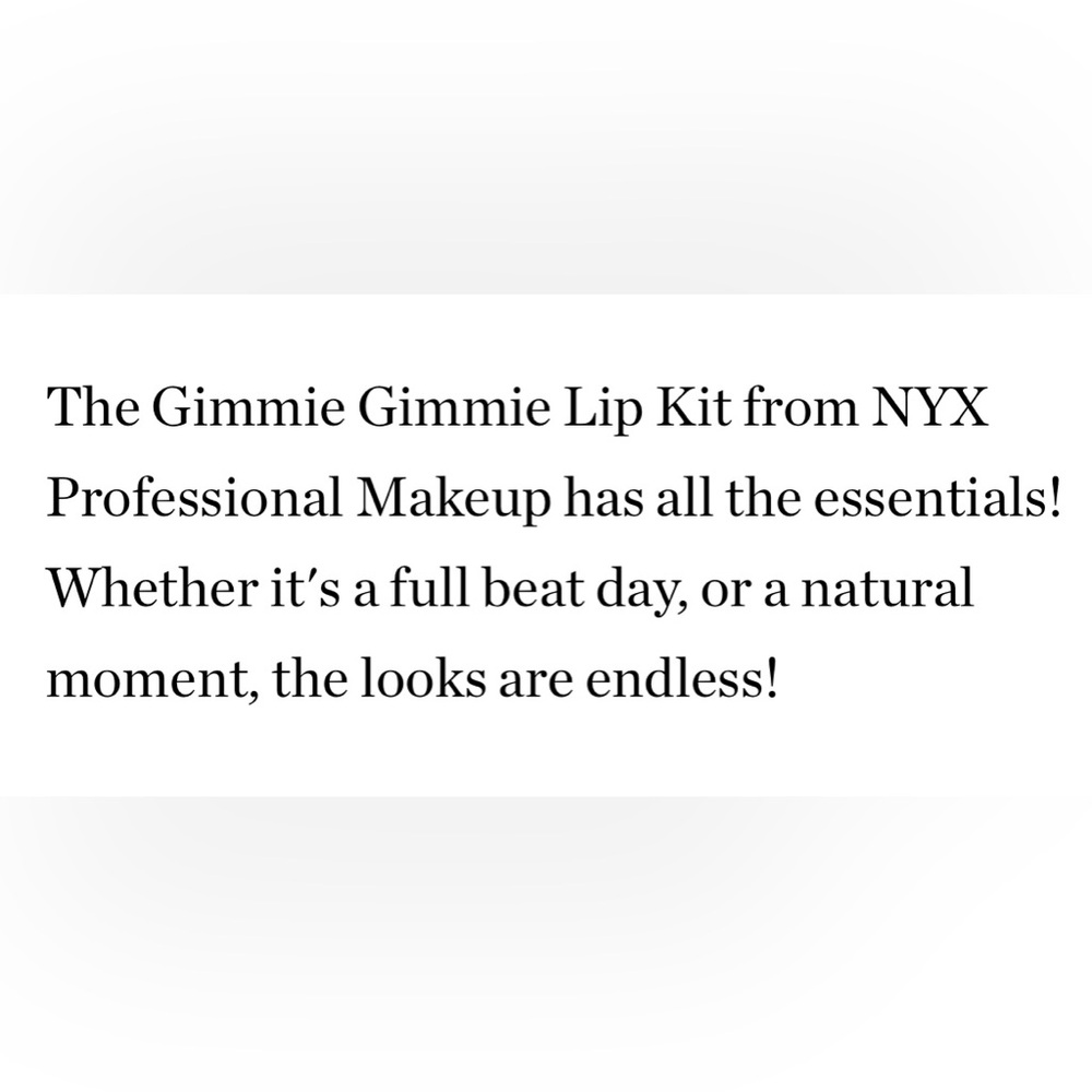 NYX Professional Makeup Gimmie Gimmie Lip Kit - Picture 7 of 9